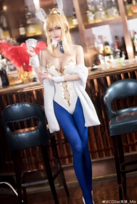 FGO Arturia Pendragon 백건 Dumb Bunny Girl @COSer Mio_Mio (9 사진)