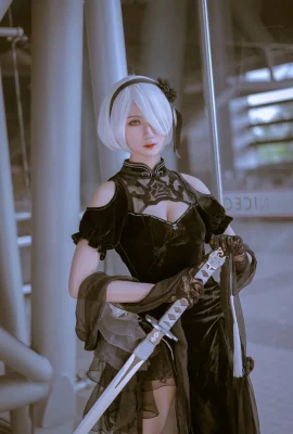 NieR: Automata 2B @Yiziki-Yi Yuezi(사진: @久久vacation) (사진 9장)