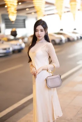 Wang Xinyao – 화이트 스타킹 (120 장의 사진)